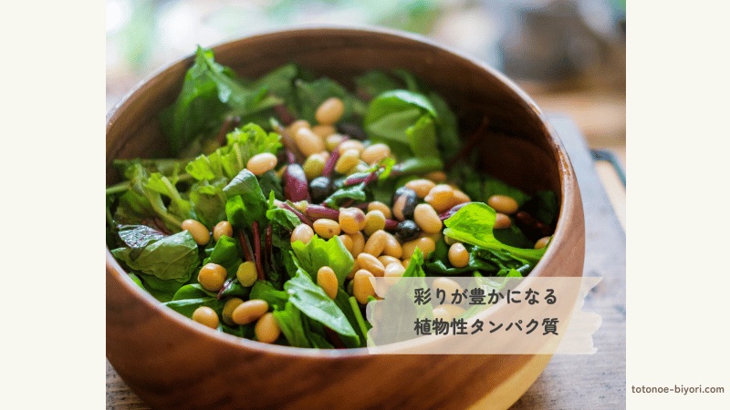 サラダの彩りと栄養をアップするミックスビーンズ。手軽に足せる植物性タンパク質源として便利な食材